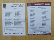 Northampton home teamsheets for sale  SOUTHAMPTON