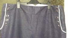 Retro navy linen for sale  KIRKBY STEPHEN