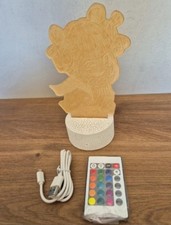 Lampka nocna biurkowa 3D LED akrylowa z pilotem 2w1 Anime 16 kolorów na sprzedaż  PL
