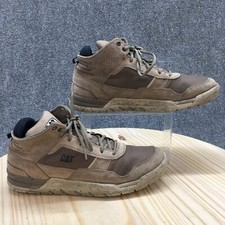 Sapatos de caminhada masculinos CAT 10 W couro bege abismo com cadarço biqueira amêndoa parte superior média comprar usado  Enviando para Brazil