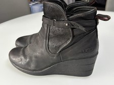 Ugg black leather for sale  NEWTON-LE-WILLOWS