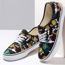 Sapatos de skatista Vans autêntico Better Day Smiley preto e branco Smiley Rave 8,5, usado comprar usado  Enviando para Brazil