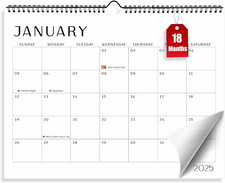 Wall calendar 2025 for sale  BIRMINGHAM
