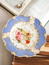 Placa de armário de porcelana antiga H&R Daniel 19ª flor primavera ninho concha 1833 comprar usado  Enviando para Brazil