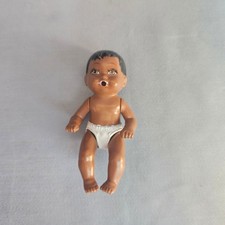Boneca Barbie afro-americana bebê preto fralda boca aberta cabelo marrom preto comprar usado  Enviando para Brazil