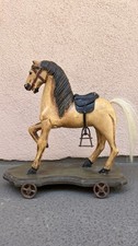 Usado, Antigo cavalo de madeira primitivo com rodas de ferro fundido coleção decoração para casa presente comprar usado Usado, Antigo cavalo de madeira primitivo com rodas de ferro fundido coleção decoração para casa presente comprar usado  Enviando para Brazil