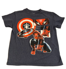 Usado, Camiseta MARVEL masculina tamanho LG (10-12) Capitão América Guerra Civil azul marinho comprar usado  Enviando para Brazil