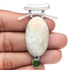Colar de pedra preciosa verde septeriana feita à mão joias antigas 2,25" comprar usado  Enviando para Brazil