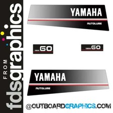 Kit de decalques/adesivos para motor de popa Yamaha 60hp autolube comprar usado  Enviando para Brazil