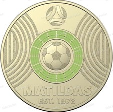 Moeda Matildas verde claro 2023 futebol FIFA dois dólares $2 Austrália CIRC comprar usado  Enviando para Brazil