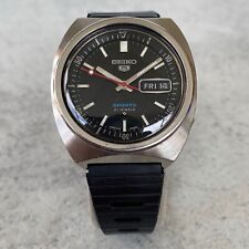 Seiko 5 relógio automático 6119-6023 esportivo 21J dia/data mostrador preto - precisa de serviço, usado comprar usado  Enviando para Brazil