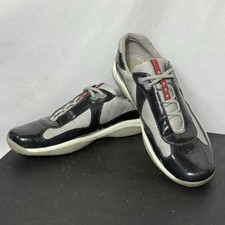 Tênis Vintage Prada America's Cup Couro Cinza Parte Superior Baixa Sem Palmilhas Reino Unido 12 EUA 13 comprar usado  Enviando para Brazil