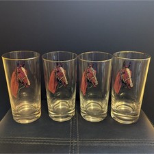 Lote 4 copos equestres vintage assinados cavalo puro-sangue pintados à mão comprar usado  Enviando para Brazil