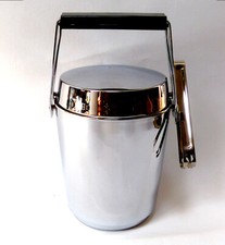 ALFI Eiswürfelbehälter, 0,75 L,chrom,Eiseimer mit Zange,ice bucket,60er/70er comprar usado  Enviando para Brazil