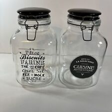 2 frascos de vidro com tampas de cerâmica, pacote com 2 - Frascos de boca larga de 3 litros com braçadeira de dobradiça comprar usado  Enviando para Brazil