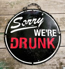 Metal sign drinking for sale  Grand Saline