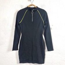 Vestido Bodycon Feminino H&M DIVIDED Tamanho 10 Preto/Amarelo Malha Elástica Manga Longa, usado comprar usado  Enviando para Brazil
