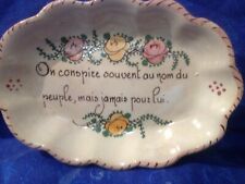 Petite soucoupe faïence d'occasion  Éperlecques