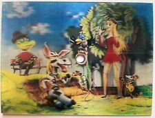 Vintage Stereo 3D Soviet Vinyl Musical Postcard  - Town Musicians of Bremen 1983 comprar usado  Enviando para Brazil
