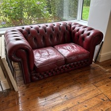 Chesterfield leather sofa for sale  SALTBURN-BY-THE-SEA