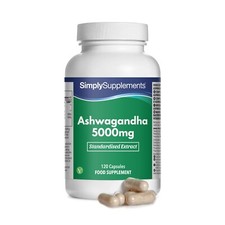Ashwagandha 5000mg - 70mg withanolidi - Vegan - 120 Capsule - SimplySupplements na sprzedaż  Wysyłka do Poland
