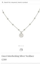 Gucci necklace interlocking for sale  PETERLEE