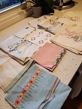 Vintage embroidered linen for sale  Granby