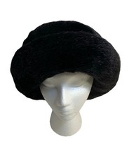 Chapéu balde vintage Betmar New York preto pele sintética, forro acolchoado vermelho - tamanho único comprar usado  Enviando para Brazil