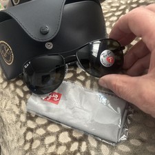 Lente polarizada RAY BAN Pilot Aviator 59-15 135 3P preta nova autêntica comprar usado  Enviando para Brazil