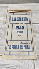 Calendario anno 1940 usato  Trieste