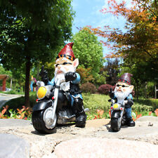 1 pieza Travieso Jardín Motocicleta Novedad Gnomo Estatuas Adornos Decoración Exterior segunda mano  Embacar hacia Mexico
