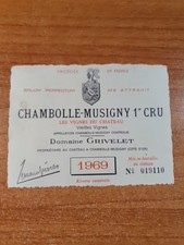 Etiquette chambolle musigny d'occasion  Montigny-le-Bretonneux