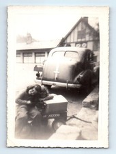 Foto antiga vintage PAR DE MENINAS RÁDIO FLYER VAGÃO CARRO CLÁSSICO 1938 PONTIAC comprar usado  Enviando para Brazil