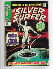 Surfista Prateado 1 1968 Marvel Comics G/VG 3.0 Edição de Origem 1º Shalla-Bal comprar usado  Enviando para Brazil