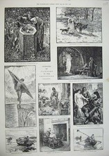 Old antique print for sale  UK