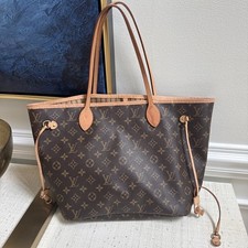 Bolsa tote Louis Vuitton Neverfull MM monograma de lona marrom comprar usado  Enviando para Brazil