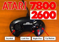 Joystick controlador modificado Sega Genesis para Atari 7800 e 2600 Mod 2600+ e 7800+ comprar usado  Enviando para Brazil