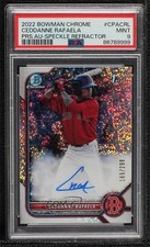 2022 Bowman Chrome Prospect Speckle refrator Ceddanne Rafaela PSA 9 perfeito estado automático comprar usado  Enviando para Brazil