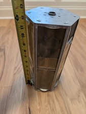 Caixa de equipamento hexagonal vintage rara de alumínio com painéis deslizantes transparentes 6 lados comprar usado  Enviando para Brazil