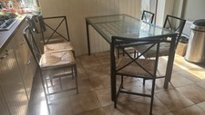 Ikea glass dining for sale  PURLEY