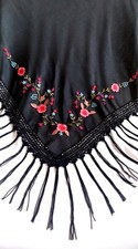Black floral embroidery for sale  Saint Paul