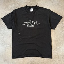 Camiseta Vintage Y2K My Imaginary Friend M/L Preta Grunge Dizer Engraçado Skatista comprar usado  Enviando para Brazil