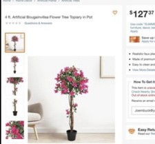 4ft. artificial bougainville for sale  Bethlehem