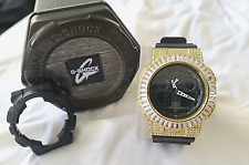 Relógio masculino Casio G-SHOCK 5081 GA-100 moldura banhada a ouro - diamantes simulados comprar usado  Enviando para Brazil