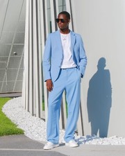 Ternos masculinos de verão entalhe lapela calças soltas casual ao ar livre peito único comprar usado Ternos masculinos de verão entalhe lapela calças soltas casual ao ar livre peito único comprar usado  Enviando para Brazil