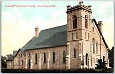 Cartão postal Owen Sound Ontario United Presbyterian Church Grey County comprar usado  Enviando para Brazil