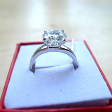 Silber ring moissanit gebraucht kaufen  Biebertal