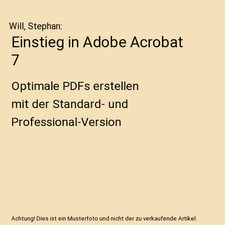 Einstieg adobe acrobat gebraucht kaufen  Trebbin