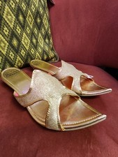 Chinelos boudoir vintage anos 60 Mr Thom dourado coxo tamanho 8 forro rosa RARO E EXCLUSIVO!, usado comprar usado  Enviando para Brazil