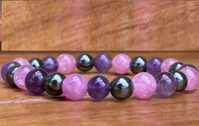 Bracelet perles améthyste d'occasion  Bordeaux-
